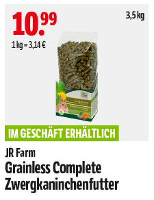 JR Farm Grainless Complete Zwergkaninchen