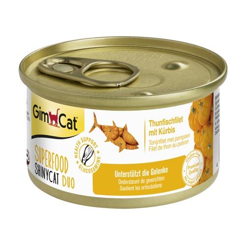 GimCat Superfood Shinycat Duo Thunfischfilet mit Kürbis 70g