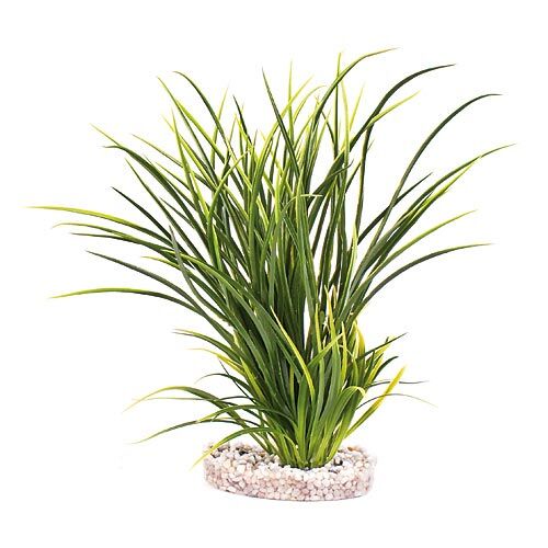 Sydeco: Fan Grass Grün ca. 30cm Kunstwasserpflanze grün 1 Stück