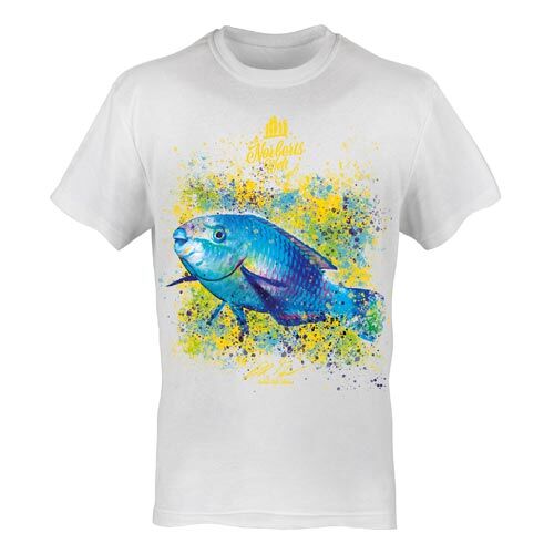 T-Shirt Rundhals Motiv Papageienfisch 1