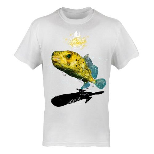T-Shirt Rundhals Motiv Langstachel-Igelfisch