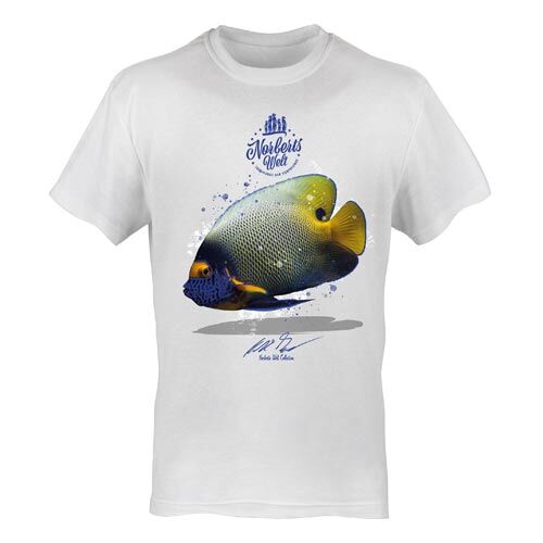 T-Shirt Rundhals Motiv Blaumasken Kaiserfisch