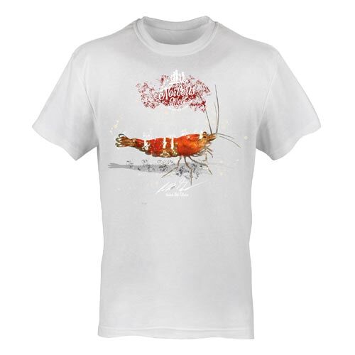 T-Shirt Rundhals Motiv Crystal Red Garnele
