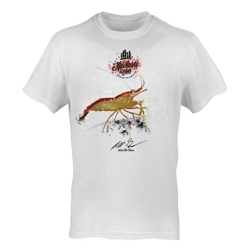 T-Shirt Rundhals Motiv Weißband-Putzergarnele