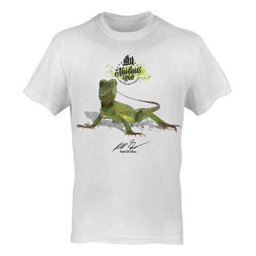 T-Shirt Rundhals Motiv Grüne Wasseragame