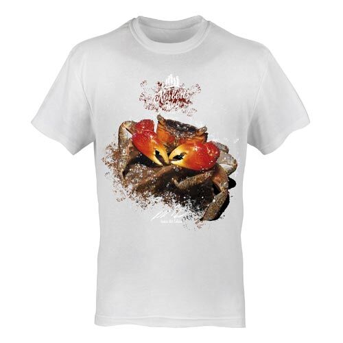 T-Shirt Rundhals Motiv Rote Mangrovenkrabbe