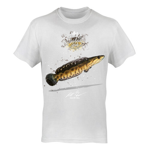 T-Shirt Rundhals Motiv Channa Lucius Schlangenkopffisch