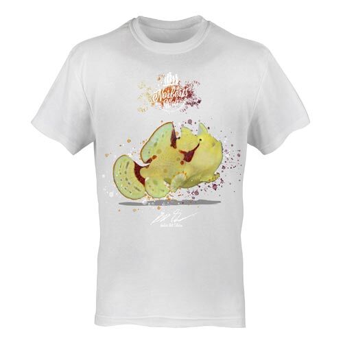 T-Shirt Rundhals Motiv Warzen-Anglerfisch