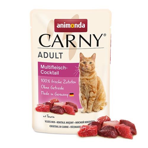 Animonda Carny Adult, Multifleisch-Cocktail, Nassfutter für Katzen 85g