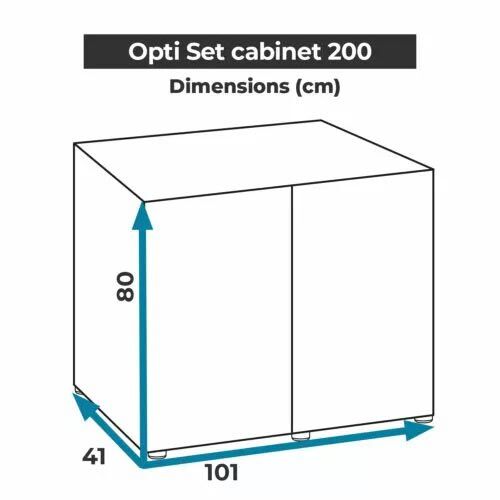 Aquael Cabinet Opti Set 200 Aquarienunterschrank White, 101 x 41 x 80 cm Bild 3