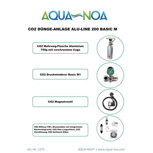 Aqua-Noa: CO2 Düngeanlage Alu-Line 200 Basic M