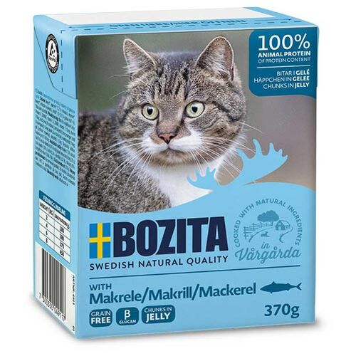 Bozita: Feline Katzennahrung Häppchen in Gelee mit Makrele  370g