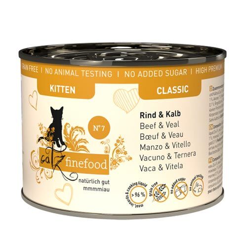 Trockenfutter Katze Catz Finefood Classic Kitten N°07 Rind & Kalb  200 g