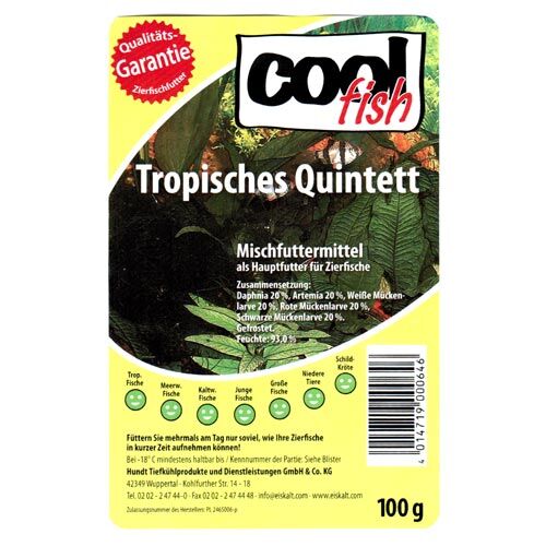 Cool Fish Frostfutter Tropisches Quintett -Blister-  100g