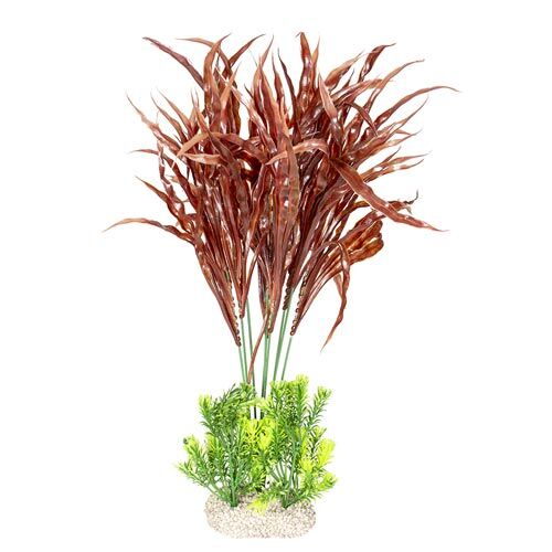 Aqua Della Kunststoffpflanze Java Fern XL rot ca 45cm