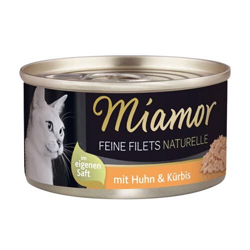 Miamor: Feine Fillets naturelle mit Huhn & Kürbis  80 g