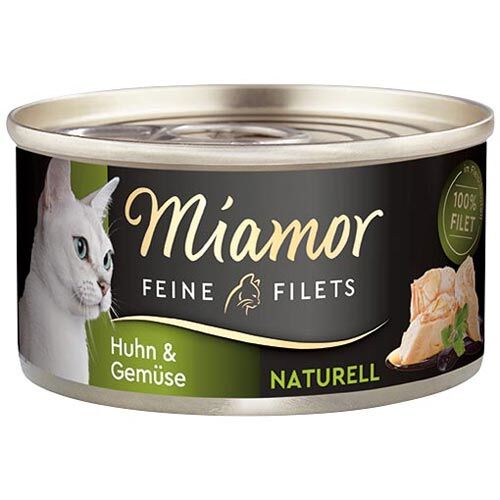 Miamor: Feine Filets naturell Huhn & Gemüse 80g