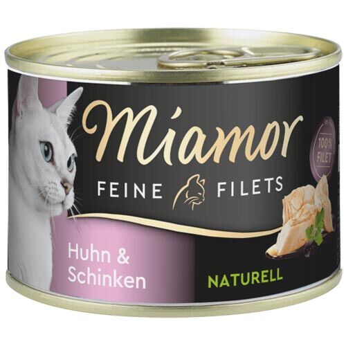 Miamor Feine Filets Naturell Huhn & Schinken 156g Katzenfutter