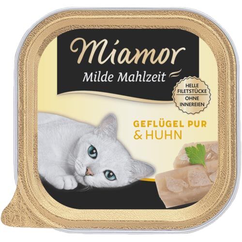 Miamor Milde Mahlzeit Geflügel Pur & Huhn 100g Schale