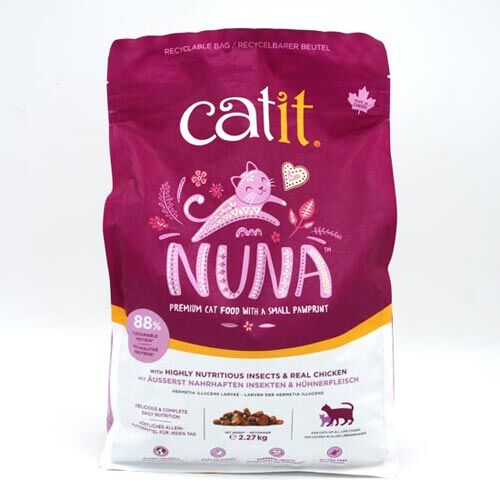 Trockenfutter Katze Catit Nuna Premium Katzenfutter auf Insektenbasis & Huhn 2,27kg
