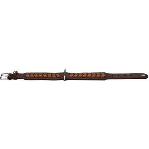 Hunter Halsband El Paso M-L (60) dunkelbraun/schwarz Länge: 46-52cm Breite: 3,5cm Bild 3