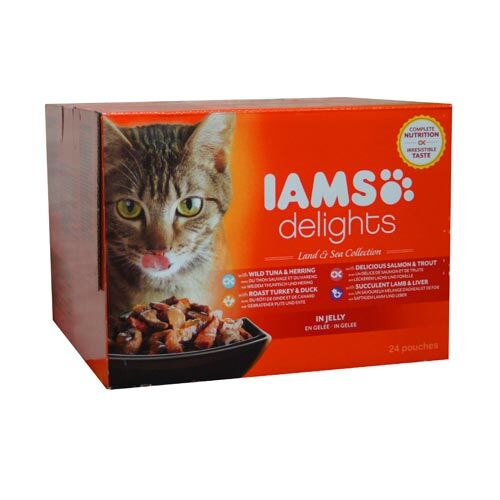 Iams Delights Land Sea Collection in Sauce  24x85g