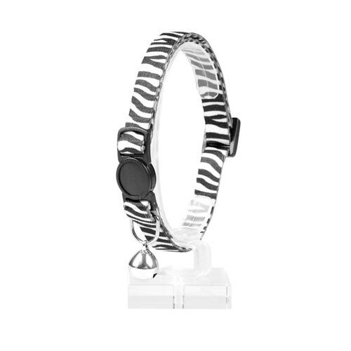Duvo+ Katzenhalsband Zoo Zebrastreifen schwarz/weiß