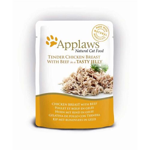 Applaws Natural Cat Food Huhn mit Rind in Gelee 70g