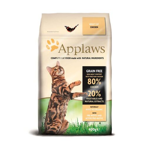 Applaws: Adult Cat Katzentrockenfutter mit 80 % Chicken  400 g