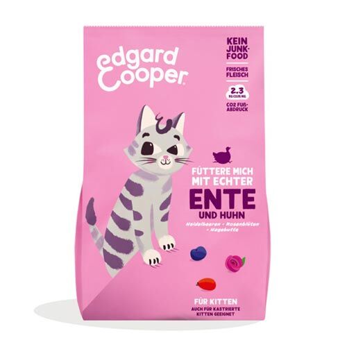 Edgard Cooper Trockenfutter Kitten frische Freilaufente und frisches Freilandhuhn  325 g