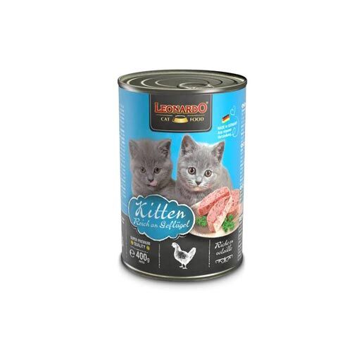 Leonardo Kitten Reich an Geflügel Feuchtnahrung für Katzen 400 g