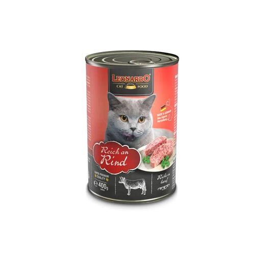 Leonardo Reich an Rind Feuchtnahrung für Katzen 400 g