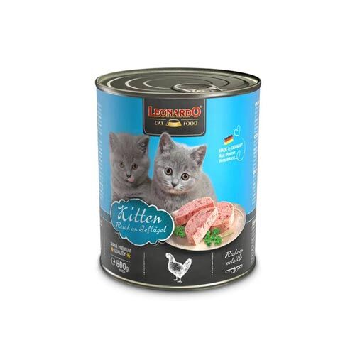Leonardo Kitten Reich an Geflügel Feuchtnahrung für Katzen 800 g