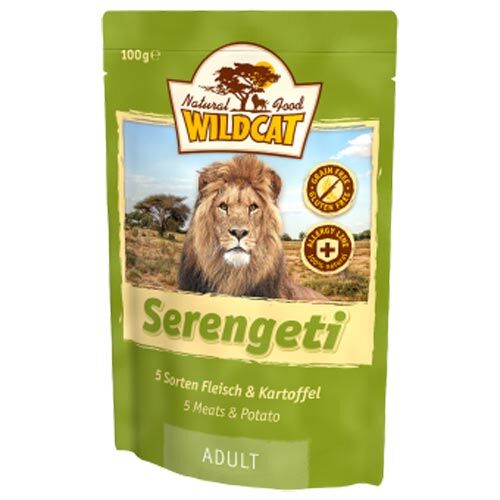 Wildcat Serengeti 5 Sorten Fleisch & Kartoffel Adult 100g Nassfutter für Katzen