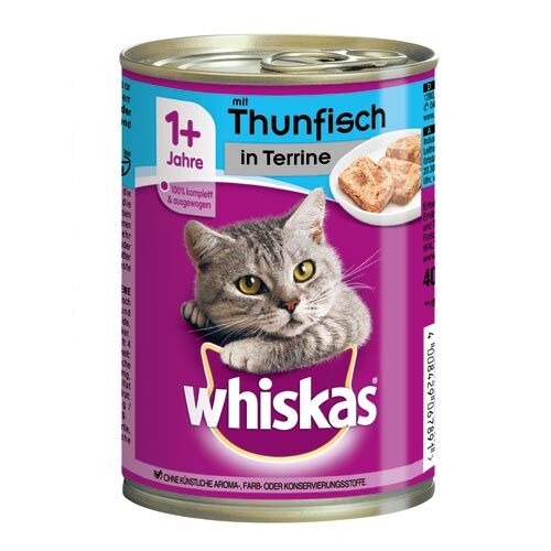 Whiskas Nassfutter 1+ mit Thunfisch in Terrine  400 g