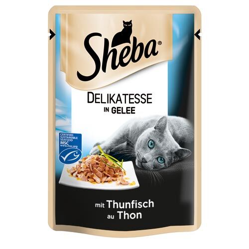 Sheba Nassfutter Delikatesse in Gelee mit Thunfisch  85g