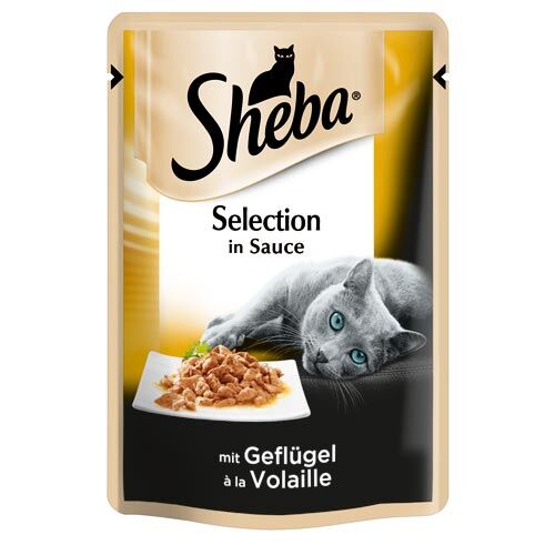  Sheba Nassfutter Selection in Sauce mit Geflügel  85g 