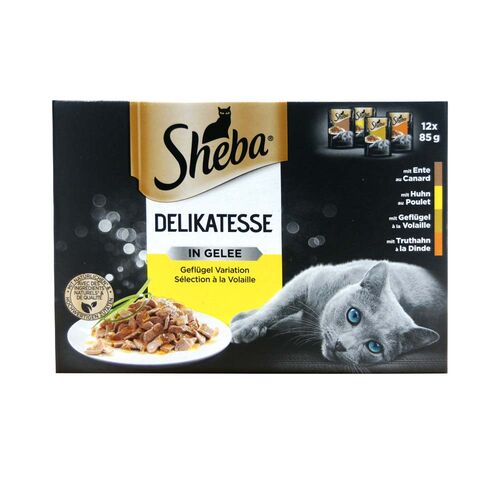 Sheba: Delikatesse in Gelee, Geflügelvariation, 12 x 85 g