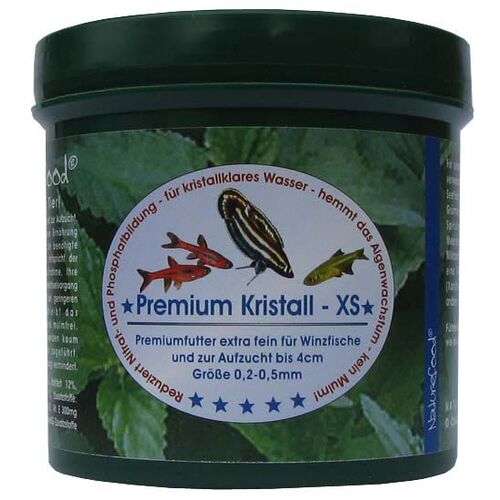 Naturefood Premium Kristall XS 0,2-05 mm 210 g für Winzfische und zur Aufzucht bis 3cm