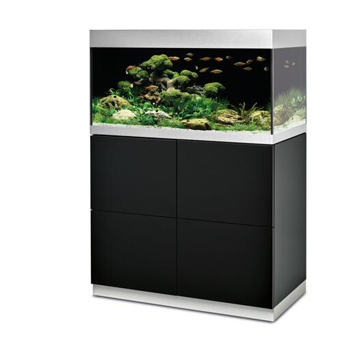 Oase HighLine optiwhite 200 schwarz, Aquarium mit Unterschrank, 202 l