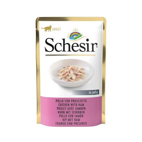 Schesir Cat Hühn mit Schinken in Jelly in Pouchbeutel  85 g 