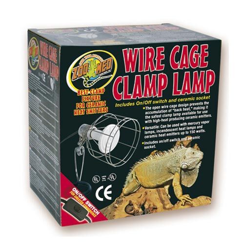 Zoo Med: Wire Cage Clamb Lamp E27 Porzellanfassung fr max. 150 Watt