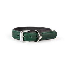   Das Lederband Hundehalsband Vancouver Hunting Green / Black B: 30 mm / L: 50 cm 