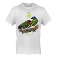 T-Shirt Rundhals Motiv Papageiamadine