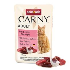 Animonda Carny Adult, Rind, Pute + Shrimps, Nassfutter für Katzen 85g