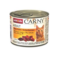 Animonda Carny Adult Rind, Huhn + Entenherzen  200 g