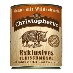 Christopherus: Exklusives Fleischmenue Wildschwein mit Süßkartoffel und Cranberry 800 g