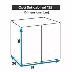 Aquael Cabinet Opti Set 125 Aquarienunterschrank White, 81 x 36 x 80 Bild 3