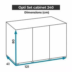 Aquael Cabinet Opti Set 240 Aquarienunterschrank Black, 121 x 41 x 80 cm   Bild 3