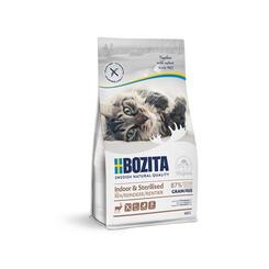 Trockenfutter Katze Bozita Indoor & Sterilised mit Renntier Getreidefrei 400g